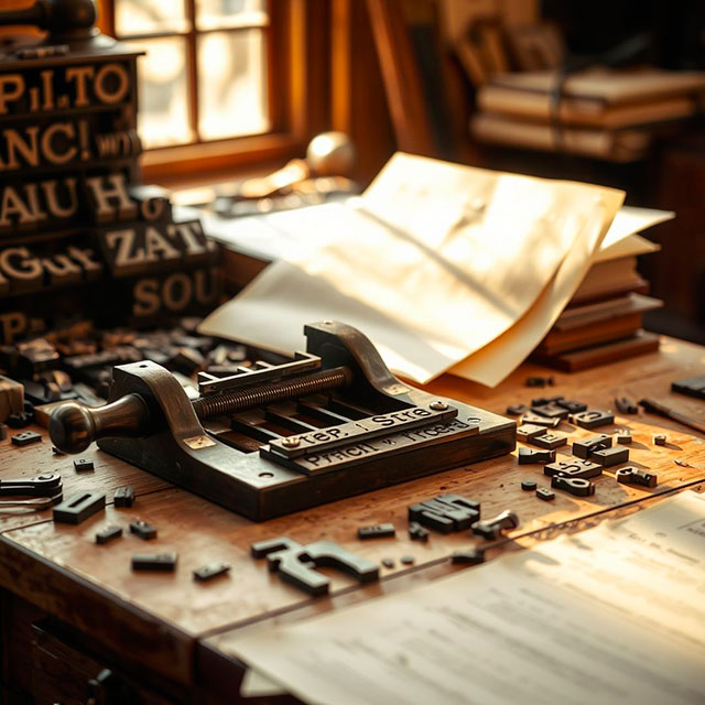 Un composteur de typographe au plomb. Composing-stick-deepseek-reasoner.jpg
