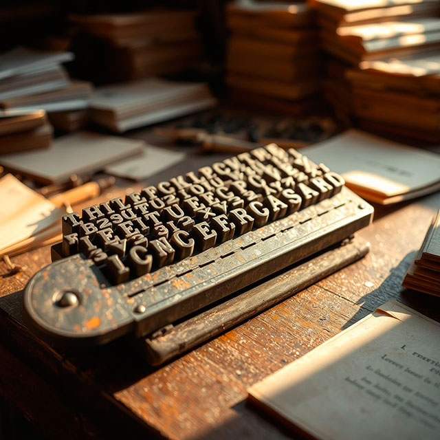 Un composteur de typographe au plomb. Composing-stick-gemini.jpg