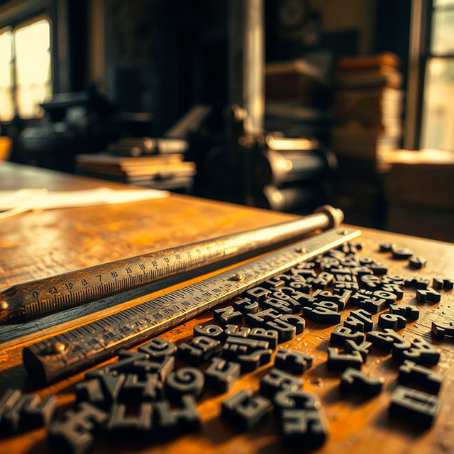 Un composteur de typographe au plomb. Composing-stick-unity.jpg