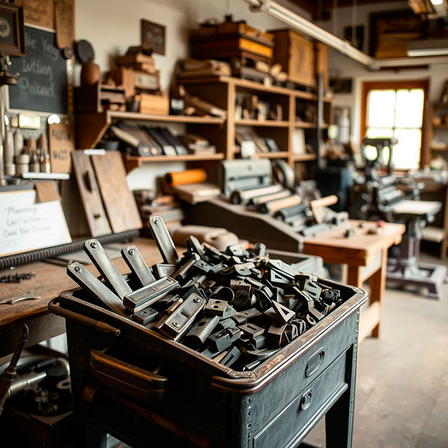 Un composteur de typographe au plomb. Composteur-mistral.jpg