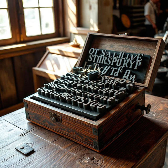 Un composteur de typographe au plomb. Composteur-searchgpt.jpg