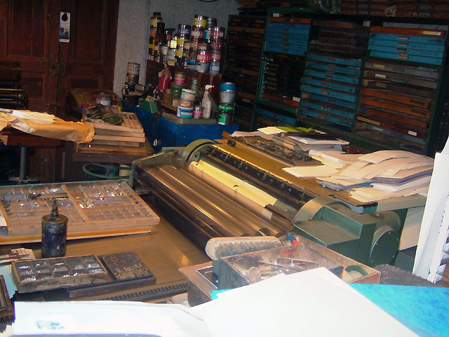 L'atelier de Jean-Jacques Sergent. L'atelier de Jean-Jacques Sergent.