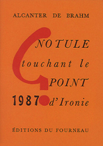 Notule touchant le point d’ironie