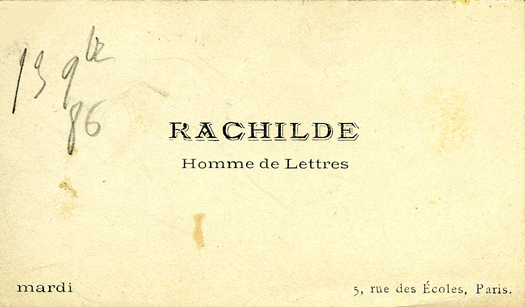 Rachilde, Homme de Lettres Rachilde, Homme de Lettres