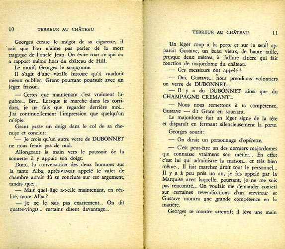 Terreur au château, texte. Terreur au château, texte.